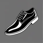 plain black shoes image